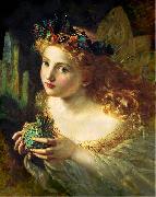 Sophie Gengembre Anderson Take the Fair Face of Woman, and Gently Suspending, With Butterflies, Flowers, and Jewels Attending, Thus Your Fairy is Made of Most Beautiful Things Spain oil painting artist